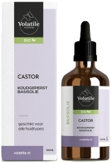 Volatile Castor koudgeperst basisolie bio glazen fles 100ml