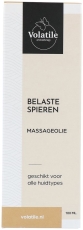 Volatile Massageolie belaste spieren glas met pomp 100ml