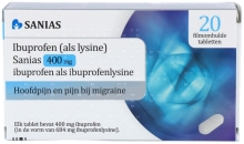 Sanias Ibuprofen 400 mg als lysine 20st