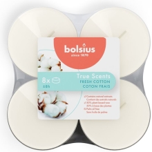 Bolsius Maxilichten True Scent Fresh Cotton 8 Stuks 8 Uur