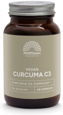 Mattisson Vegan Curcuma C3 Met Bioperine 500mg - 60 Capsules 60caps
