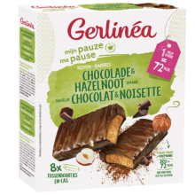 Gerlinea Pauze Reep Chocolade Hazelnoot 8 Stuks