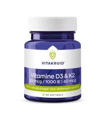 Vitakruid Vitamine D3 & K2 Softgels 90 stuks