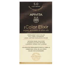 Apivita Hair Color Kit 5.0 Licht Bruin 1 stuk