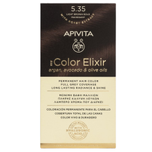 Apivita Hair Color Kit 5.35 Licht Bruin Goud Mahonie 1 stuk