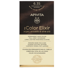 Apivita Hair Color Kit 6.35 Donker Blond Goud Mahonie 1 stuk