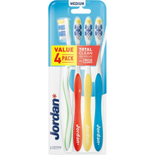 Jordan Tandenborstel Total Clean Medium 4 stuks