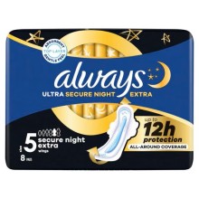 Always Ultra Secure Night Extra Maandverband 8 Stuks