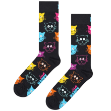 Happy Socks Cat Black Unisex 41-46 1 paar