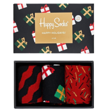 Happy Socks Heren Xmas Singing Holiday Giftbox 41-46 3 paar
