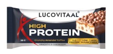 Lucovitaal High Protein Reep Crunchy Amandel Toffee 1 Stuk