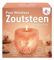 Lucovitaal Puur Himalaya Zoutsteen Waxinelicht 1 Stuk