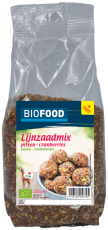 biofood Lijnzaadmix Pitten Cranberry Bio 250 Gram
