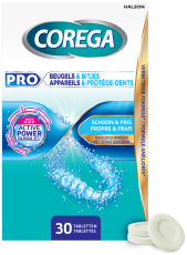 Corega Pro Beugels en Bitjes Reinigingstabletten 30 Stuks