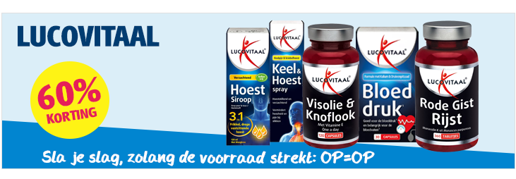 60% korting op Lucovitaal!