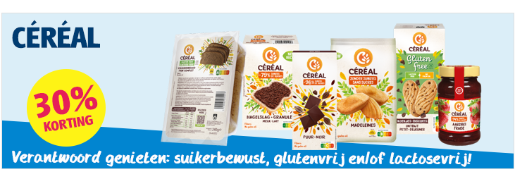 30% korting op Céréal!