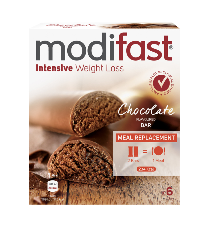 Modifast Intensive lunchreep chocolade 6x31 Gram