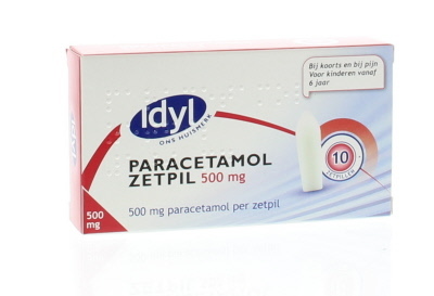 Goedkoopste Idyl Pijnstillers paracetamol zetpil 500mg 10 stuks