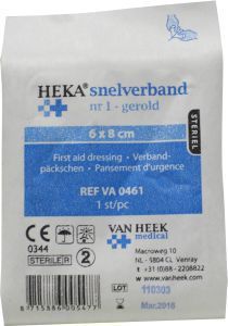 Nationale volkstelling Misbruik viel Van Heek Snelverband nr 1 6 x 8cm steriel 1 | Voordelig online kopen |  Drogist.nl
