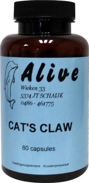 Goedkoopste Alive Cats claw 500 mg 80cap