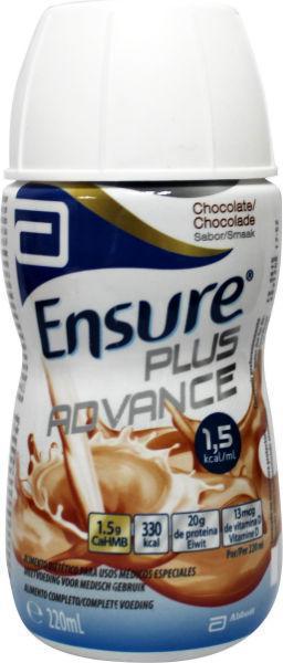 Abbott Ensure plus advance chocolade 30 x 30 x 220ml