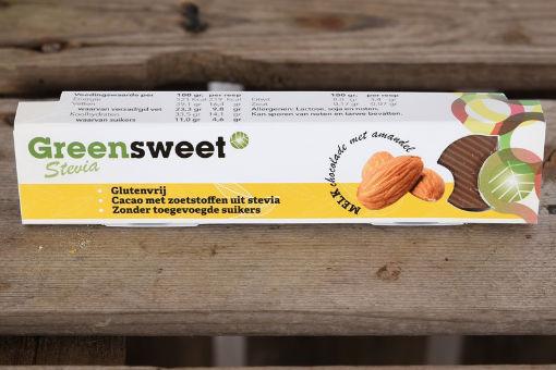 Greensweet Stevia chocoreep melk amandel 42g