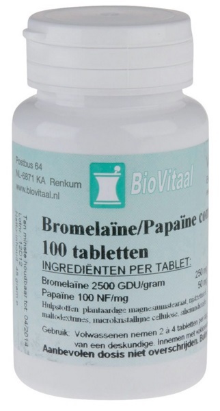 Goedkoopste Biovitaal Bromelaine/papaine 100tb