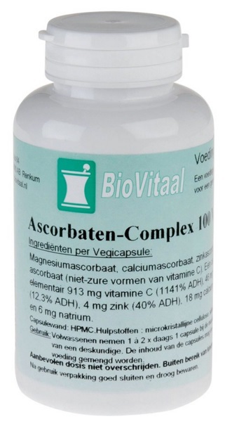 Goedkoopste Biovitaal Voedingssupplementen ascorbaten complex 100 capsules