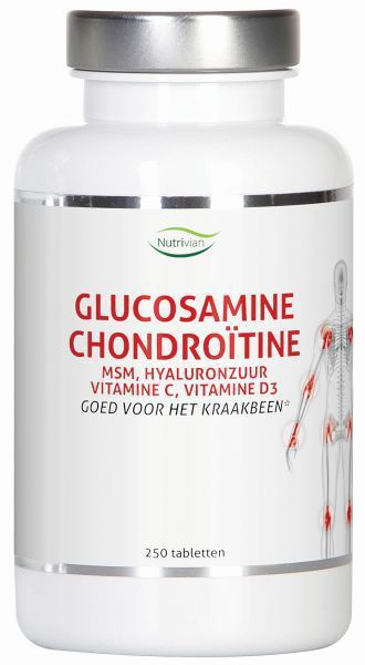 Nutrivian Glucosamine chondroitine msm hyaluron vit d3/c 250tab