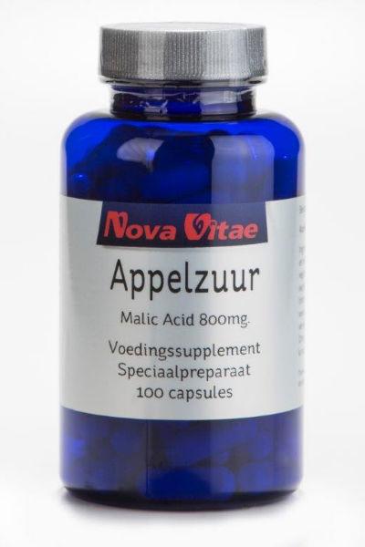 gebroken wastafel geest Nova Vitae Appelzuur malic acid 800mg 100cap | Voordelig online kopen |  Drogist.nl
