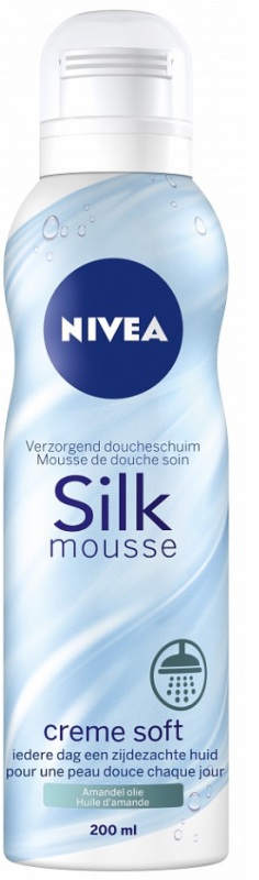 Nivea Douche Mousse Silk Soft 200ml | Voordelig kopen | Drogist.nl
