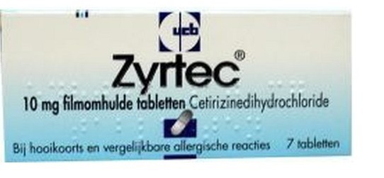 Goedkoopste Zyrtec Hooikoorts tabletten 10mg 7st