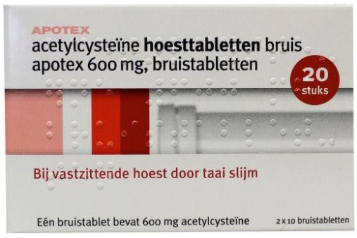 Goedkoopste Apotex Acetylcysteine 600mg 20 tabletten