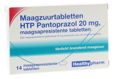 Goedkoopste Healthypharm Pantoprazol 20mg 14st