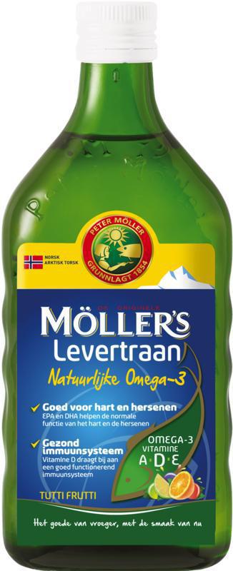 Mollers Levertraan Tutti Frutti 250ml Voordelig online kopen | Drogist.nl