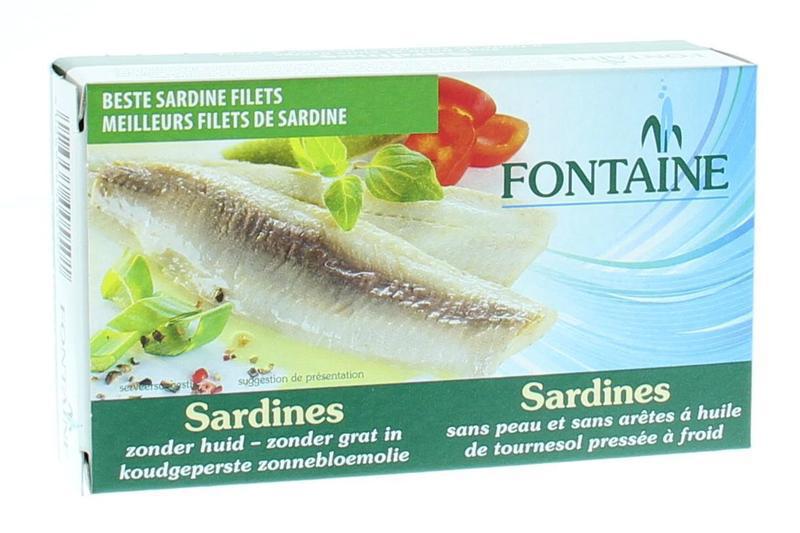 Fontaine Sardines zonder huid en graat 120g