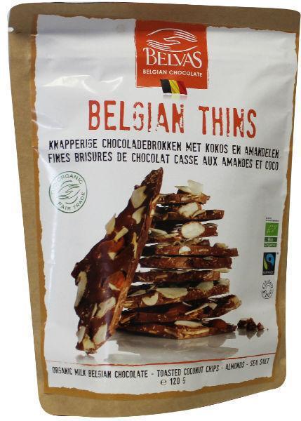 Belvas Thins melk kokos amandel 6 x 120g