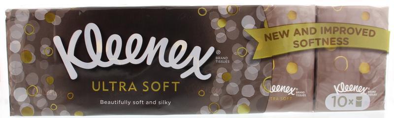 Goedkoopste Kleenex Ultrasoft zakdoekjes 10 stuks