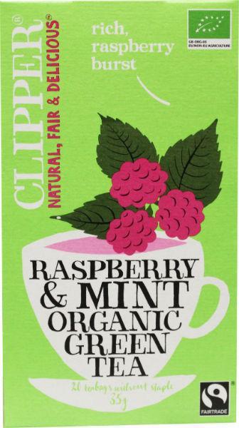 Clipper Framboos mint green tea 20 stuks