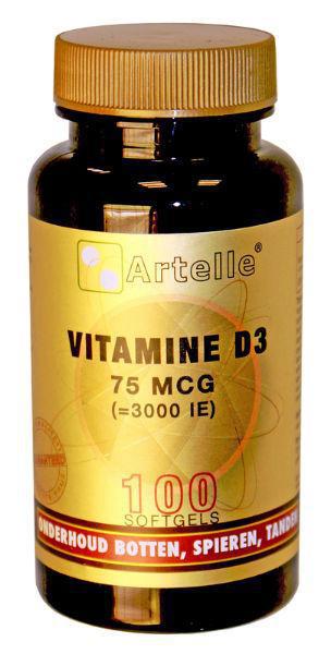Goedkoopste Artelle Vitamine d3 75 mcg 100 capsules