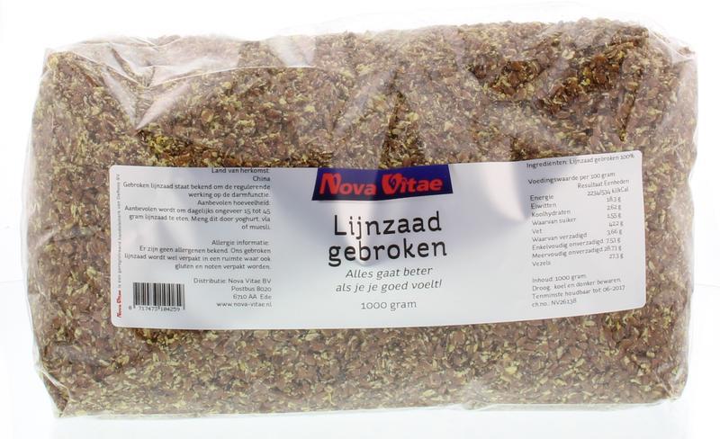 Nova Vitae Lijnzaad gebroken 1000g