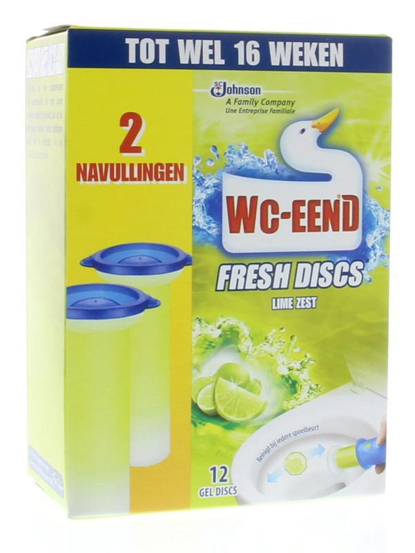 Wc Eend Fresh disk lime navul 2x36ml