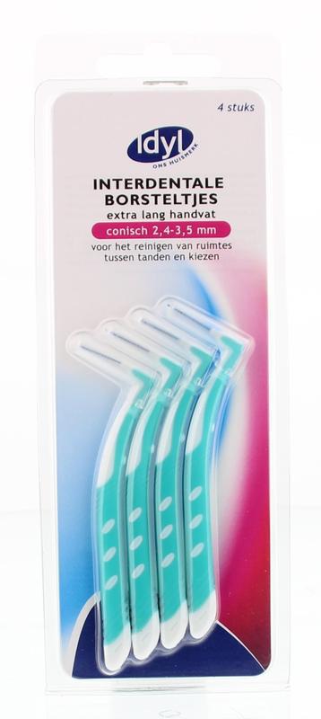 Idyl Interdentaal borstel xl 2.4 - 3.5 mm 4st