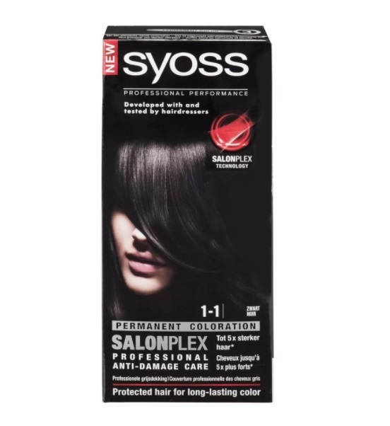 Verslaafd het kan jukbeen Syoss Color 1-1 Zwart Permanente Haarkleuring 1 stuk | Voordelig online  kopen | Drogist.nl