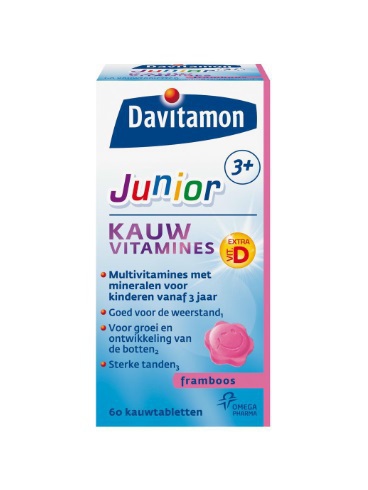 Goedkoopste davitamon Junior 3+ framboos 60 tabletten