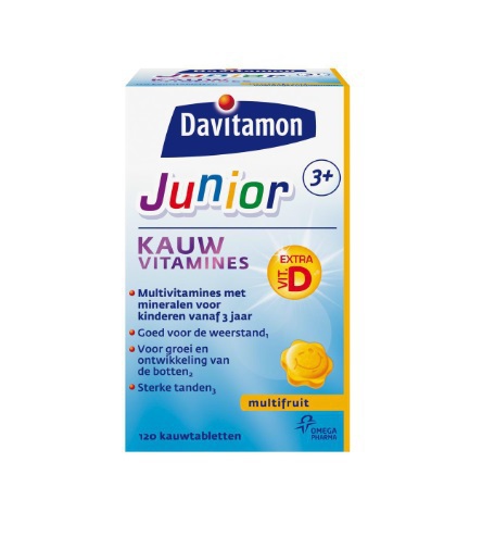 Davitamon Junior 3-12 multifruit 120 tabletten
