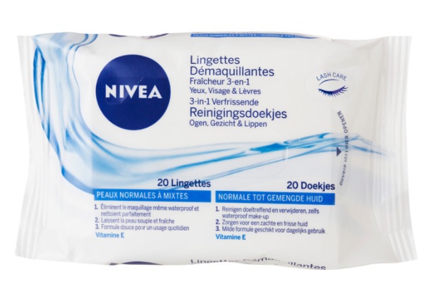 nivea 3-in-1 verfrissende reinigingsdoekjes 25 stuks