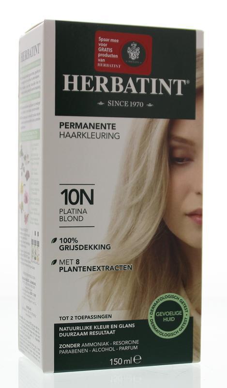 trui Amfibisch vier keer Herbatint Haarverf Platinum Blond 10N 150 ml | Voordelig online kopen |  Drogist.nl