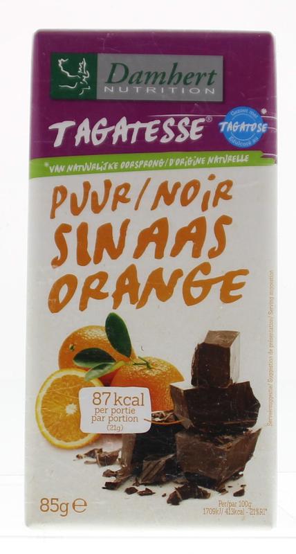 Damhert Chocoladetablet puur/sinaasappel 85g