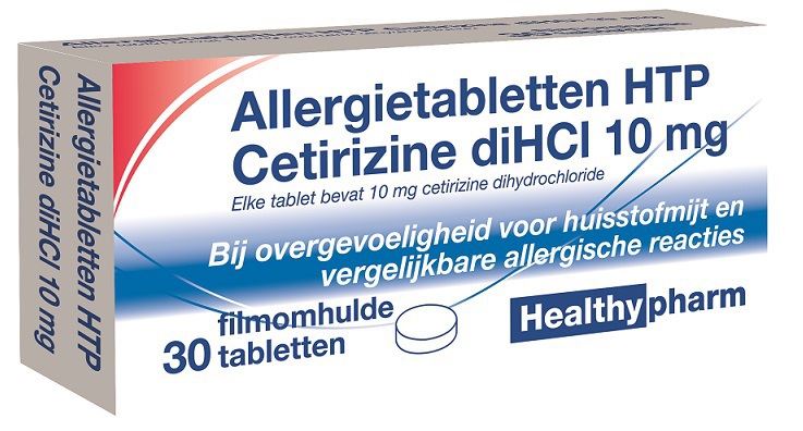 Goedkoopste Healthypharm Cetirizine hooikoorts tabletten 10mg 30st